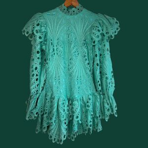 The Sang Crochet Eyelet Mini Dress NWT